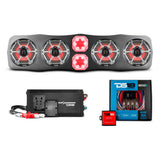 CAN-AM Soundbar With Amplifier and Installation Kit - Loaded with 4x 6.5" Marine Speakers & 2x 4" Super Bullet Tweeters