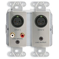 RDL DDS-RN31 Wall-Mounted Bi-Directional Mic/Line Dante Interface x 4, Stainless Steel