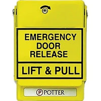Potter RMS-2T-WP-LP CUSTOM Dual Action Weatherproof Manual Pull Station with Custom Text, Red