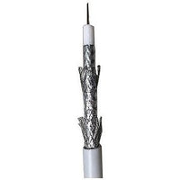 ADI PRO RN-70016501 RG6 CCS Quad-Shielded CATV Cable, 500' Reel in Box, White