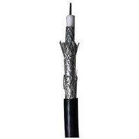 ADI PRO RN-70016608 RG6 CCS Quad-Shielded CATV Cable, 500' Reel in Box, Black