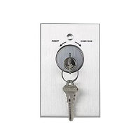 RCI 960RO-MAMA-28 960 RO Tamper Resistant Key Switch with Reset / Override, Brushed Anodized Aluminum Faceplate
