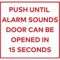 RCI BC1M BC1 Series Building Code Sign, 15 Seconds, Printed on Clear Mylar