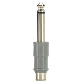 Switchcraft 345AX RCA Female Jack to 1/4" Mono Plug, Silver