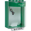 STI-13230CG STI Universal Stopper Dome Cover Surface Mount and Hood with Horn and Relay, Custom Label, Green