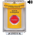 STI SS2249EX-FR Stopper Station with Indoor / Outdoor Cover, Flush with Horn, Turn-to-Reset 2 Form C Switch, EMERGENCY EXIT French Label, Yellow