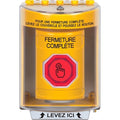 STI SS2277LD-FR Indoor / Outdoor Surface Weather Resistant Momentary Stopper Station with 'LOCKDOWN' French Label, Yellow