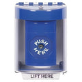 STI SS2480NT-EN Stopper Station with Universal Cover and Horn, Surface Mount, Key-to-Reset, No Label, Blue