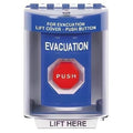 STI SS2485EV-EN Indoor / Outdoor Surface with Horn Momentary (Illuminated) Stopper Station, 'EVACUATION' Label, Blue
