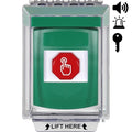 STI G3A142NT-EN G3 Multipurpose Push Button, No Camera, Flush Mount Cover with Sound, Key-to-Reset,' NO TEXT' Label, Green