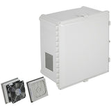 STI EP181611-O3 Polycarbonate Enclosure with NEMA 3R Filter Fan with Filter Vent 18 x 16 x 11 Opaque