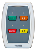 TekTone SF124 Staff Peripheral Station with 4 Configurable Buttons for Tek-CARE400 P5+ Nurse Call System