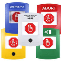 STI G3A245HV-EN G3 Multipurpose Push Button, No Camera, 14020 Flush with Sound, Momentary, HVAC SHUT-DOWN English Label, Yellow