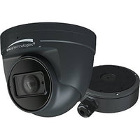 Speco O8FT1M Flexible Intensifier 4K 8MP IR Turret IP Camera with Advanced Analytics and Junction Box, 2.8-12mm Motorized Lens, Dark Gray