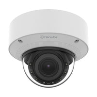 Hanwha XNV-A8084R5MP WN9 AI Outdoor Vandal Dome IP Camera, 131.2' (40m) IR Range, 2.8x Zoom Ratio, 3.3-9.3mm Motorized Varifocal Lens