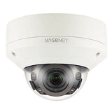 Hanwha XNV-8080R/KME Series 5MP Outdoor IR Vandal Dome IP Camera, 3.9-9.4mm Varifocal Lens, Ivory, TAA Compliant