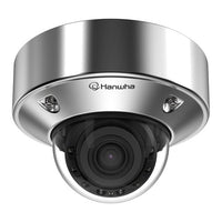 Hanwha XNV-A8084RS 5MP AI IR Vandal Dome IP Camera, 3.3-9.3mm Lens, 50m IR Length, Stainless Steel