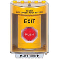 STI SS2228XT-EN Indoor Only Flush or Surface Pneumatic, Illuminated, Stopper Station with EXIT, Yellow