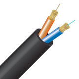 Cleerline 2TMD50125OM3PU-B SSF 2 Strand OM3, Tactical Indoor/Outdoor Micro Distribution Loose Tube, PU, Cut to Order - Per Foot (20 ft Minimum)