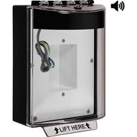 STI 13430NK Universal Stopper with Horn and Relay Enclosed Back Box Sealed Mounting Plate, No Label Included, Black