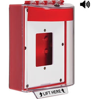 STI 13520NR Universal Stopper with Horn Enclosed Back Box Open Mounting Plate No Label Included