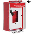STI 13530FR Universal Stopper Housing with Horn and Relay, Enclosed Back Box, Open Mounting Plate, Fire Label