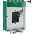 STI 13530NG Universal Stopper Housing with Horn and Relay, Enclosed Back Box, Open Mounting Plate, No Label, Green