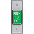 SDC 414NH Momentary DPDT "Push to Exit" in Green, Rubbed Bronze