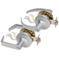 SDC Z7250E5QRIC7PKA Electrified Cylinder Lock with IC Prep 7 Pin, Eclipse Lever, 12/24VDC, Satin Chrome