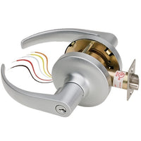 SDC Z7250G5QRIC7PKA Locked Outside Only Solenoid Controlled Cylindrical Lock, Failsafe, Request-To-Exit, Eclipse Rose, 7-Pin I-Core Prep Keyed Alike