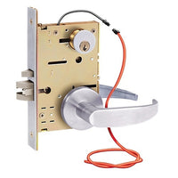 SDC Z7850LQE Solenoid Controlled Mortise Lock, Locked Outside Only, Failsafe, Left Hand, Dull Chrome