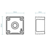 VIVOTEK AM-719 Outdoor Junction Box, 122 x 122 x 63 mm, White