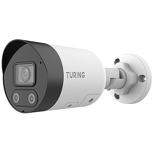 Turing Video TP-MBAD4M28 SMART Series 4MP Dual-Light Deterrence Bullet IP Camera, 2.8mm Fixed Lens, White