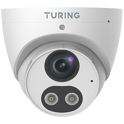 Turing Video TP-MEAD4M28 SMART Series 4MP Dual-Light Deterrence Turret IP Camera, 2.8mm Fixed Lens, White