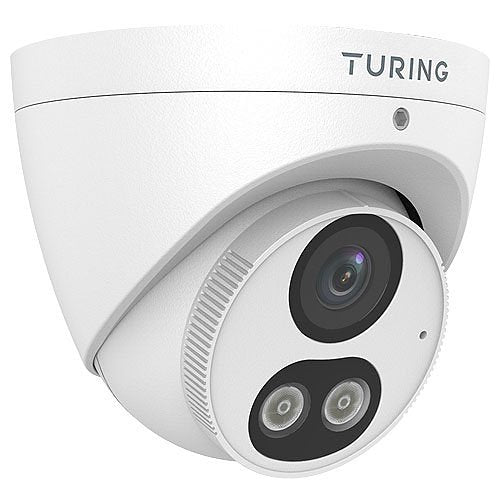 Turing Video TP-MED5M28C SMART Series VibrantView 5MP Full Color Turret IP Camera, 2.8mm Lens, White