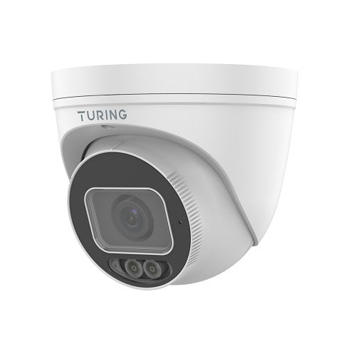 Turing Video TP-MED8M28C SMART 8MP VibrantView Full Color Turret IP Camera, 2.8mm Fixed Lens, White