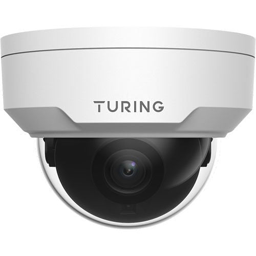 Turing Video TP-MFD4A28 SMART Series TwilightVision 4MP IR Dome IP Camera, 2.8mm Fixed Lens, White