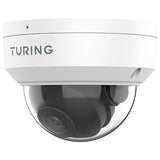 Turing Video TP-MFD8M28 SMART Series TwilightVision 8MP IR Dome IP Camera, 2.8mm Lens, White