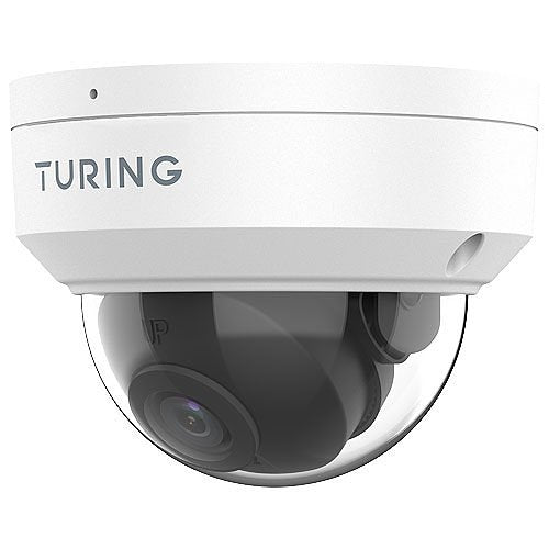 Turing Video TP-MFD8M28 SMART Series TwilightVision 8MP IR Dome IP Camera, 2.8mm Lens, White