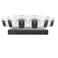 Turing Video TLK6T482 LITE IP Security Video Kit with 8-Channel NVR 2TB and 6x 4MP Turret Camera with 2. 8mm Lens, White