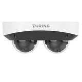 Turing Video TP-X2D4M28-1Y Smart Series 4MP Dual Dome Camera with Two Separate Camera Modules Combined and 1-Year TV-CORE License