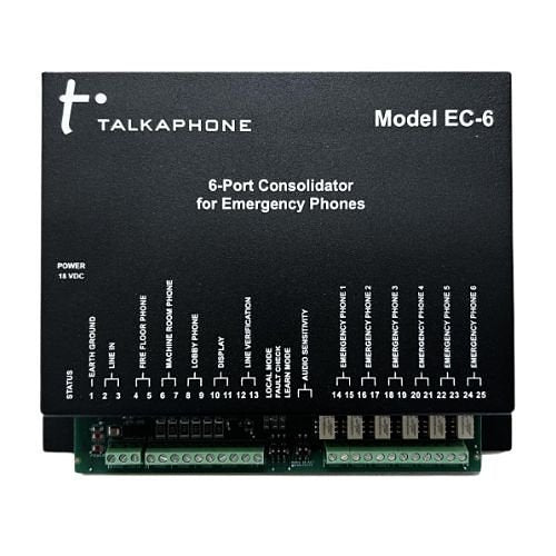 Talkaphone EC-6 6-Port Analog Call Station Telephone Line Consolidator (Replaces EC-8)