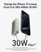 Anker Nano Power Bank (30W, Built-In USB-C Cable)