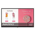 AVARRO V2-P43ESOB UHD 4K LED Display Certified Refurbished, 43", Final Sale