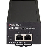Vigitron VI22401U MaxiiPower 1-Port PoE Midspan with Built-In Power Supply, 60W