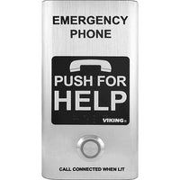 Viking E-1600-SS-IP Compact VoIP Emergency Phone, Brushed Stainless Finish