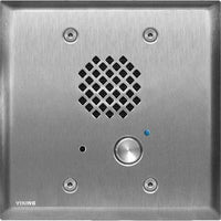 Viking E-60-SS-IP 2-Gang VoIP Brushed Stainless-Steel Handsfree Entry Phone, PoE Powered