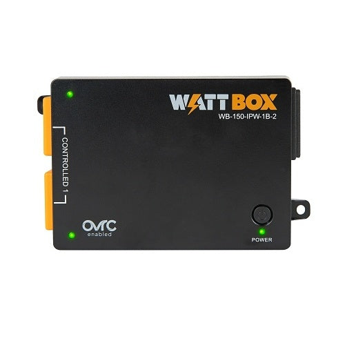 WattBox WB-150-IPW-1B-2 150 Series IP Power Outlets (Ultra Compact), 1 Controlled Bank, 2 Outlets (Wi-Fi or Wired)