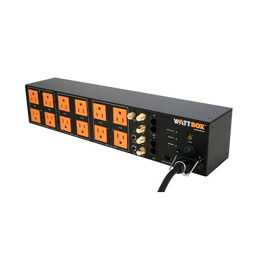 WattBox WB-600-SVCE-12 Power Conditioner Chassis with Sequencing, Safe Voltage, Coax and Ethernet Protection, 12-Outlet