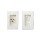 WattBox WB-PowerLink2-WHT PowerLink2 with Duplex Wall Plates and 3' Power Cord Kit, White